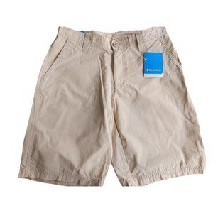 NWT COLUMBIA Angus Springs Men's Beige Chino Shorts Size 30